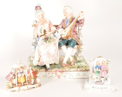 Lot 130 - COLLECTION OF 19TH / 20TH CENTURY CONTINENTAL PORCELAIN FIGURES