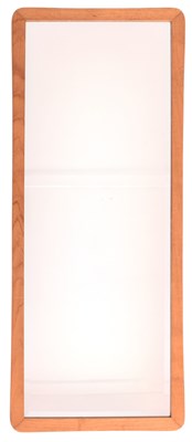 Lot 480 - BRITISH MODERN DESIGN MID CENTURY TEAK BEVELLED WALL MIRROR