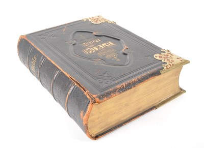 Lot 326 - LATE 19TH CENTURY NATIONAL COMPREHENSIVE FAMILY HOLY BIBLE