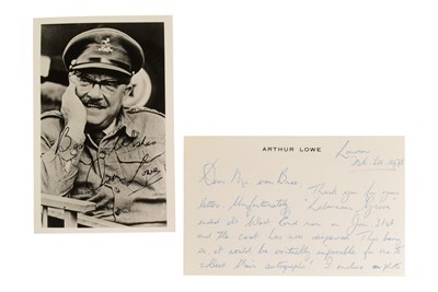 Lot 8 - ARTHUR LOWE - DAD'S ARMY - HAND SIGNED PHOTOGRAPH