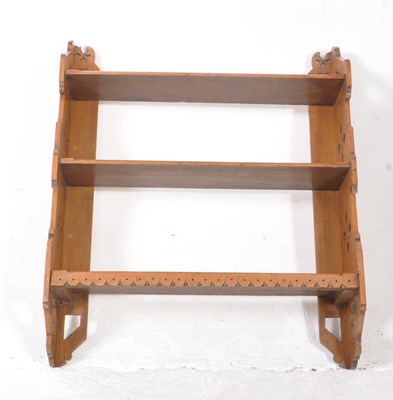 Lot 783 - EARLY 20TH CENTURY ARTS AND CRAFTS OAK WALL SHELF