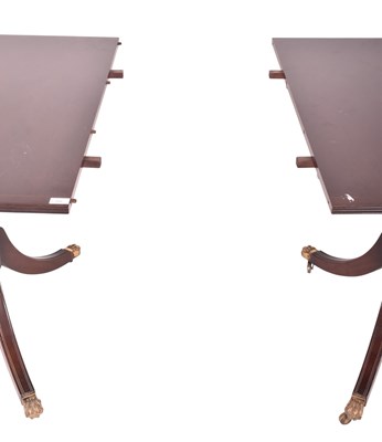 Lot 355 - THOMAS GLENISTER - REGENCY STYLE MAHOGANY DINING TABLE AND CHAIRS