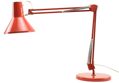 Lot 401 - HCF, DENMARK - RETRO MID CENTURY RED ANGLEPOISE DESK LAMP