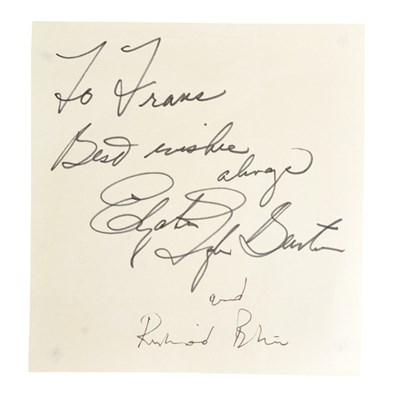 Lot 85 - HOLLYWOOD - ELIZABETH TAYLOR & RICHARD BURTON - AUTOGRAPHS
