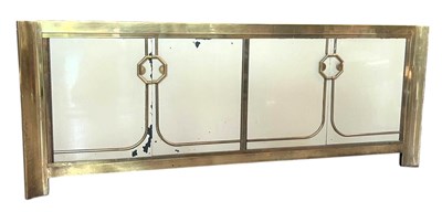 Lot 350 - WILLIAM DOEZEMA FOR MASTERCRAFT - 70S BRASS FRAMED SIDEBOARD