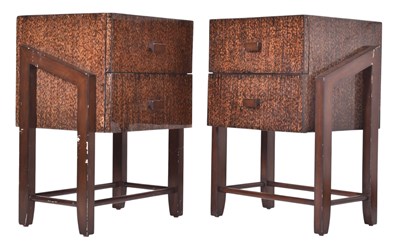 Lot 23 - MACASSAR (BELIEVED) - MATCHING PAIR OF BEDSIDE CHESTS