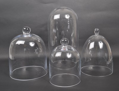 Lot 441 - COLLECTION OF DOME FORM GLASS DISPLAY CASES