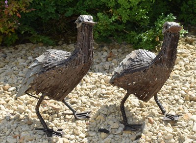Lot 578 - TWO VINTAGE INDUSTRIAL GARDEN OUTDOOR DUCK SCULPTURES