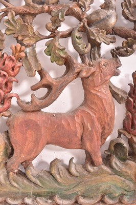 Lot 404 - LATE 19TH CENTURY CARVED PIERCED WOOD TREE OF LIFE ARCHITECTURAL PANEL