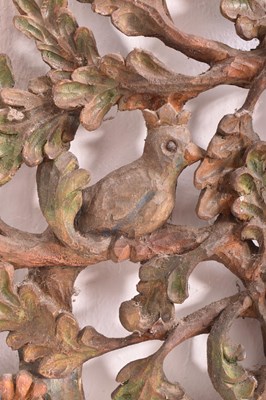 Lot 404 - LATE 19TH CENTURY CARVED PIERCED WOOD TREE OF LIFE ARCHITECTURAL PANEL