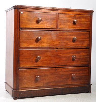 Lot 780 - 19TH CENTURY VICTORIAN MAHOGANY CHEST OF DRAWERS
