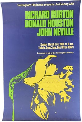 Lot 32 - RICHARD BURTON, DONALD HOUSTON & JOHN NEVILLE SIGNED POSTER