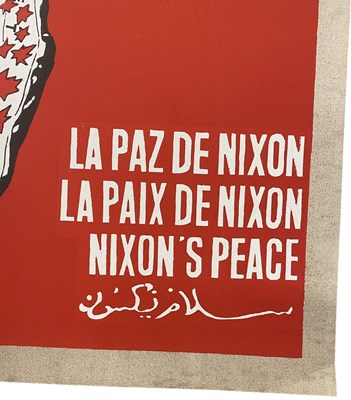 Lot 5 - NIXON'S PEACE - VINTAGE 1972 CUBAN ANTI WAR POSTER BY LAZARO ABREU