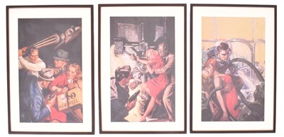 Lot 529 - NORMAN BLAINE SAUNDERS - THREE PULP POP ART PRINTS