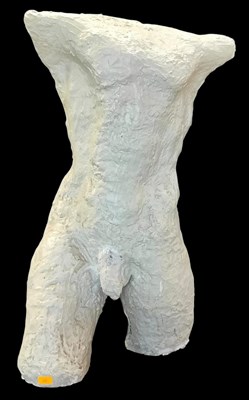 Lot 490 - LARGE 20TH CENTURY PLASTER SCULPTURE OF A MALE TORSO