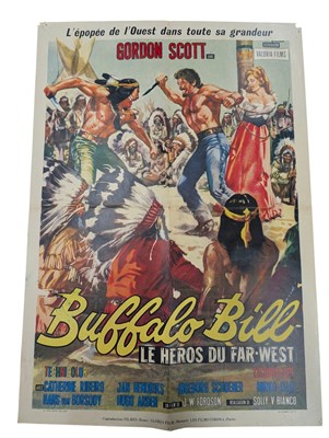 Lot 7 - 1960S BUFFALO BILL FRENCH MOVIE POSTER STARRING GORDON SCOTT