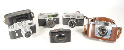 Lot 344 - COLLECTION OF CAMERAS - PETRI MAMIYA AGFA OLYMPUS