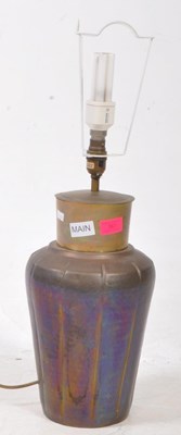 Lot 748 - MODERN EMBOSSED BRASS TABLE LAMP