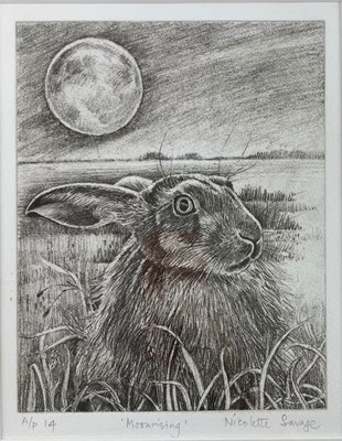 Lot 111 - NICOLETTE SAVAGE - MORNING - ARTIST'S PROOF ETCHING SIGNED IN PENCIL