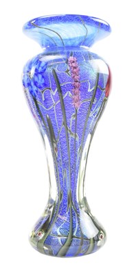 Lot 247 - VANDERMARK MERRITT - VINTAGE AMERICAN STUDIO ART GLASS VASE OF ORGANIC FORM