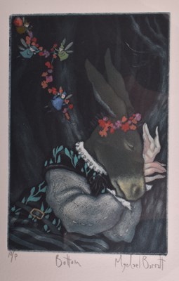Lot 123 - MYCHAEL BARRATT - OBERON & BOTTOM - TWO ARTIST'S PROOF ENGRAVINGS