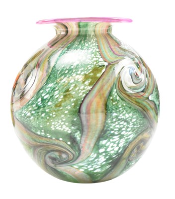 Lot 273 - ISLE OF WIGHT - GEMSTONE RANGE - STUDIO ART GLASS VASE