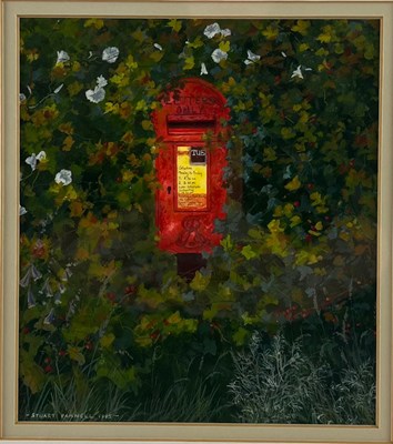 Lot 112 - STUART PARNELL (B. 1951) - UNTITLED POSTBOX - ACRYLIC ON PAPER PAINTING