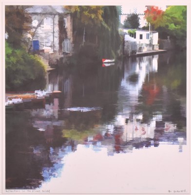 Lot 151 - IAN LEDWARD (B. 1946) - REFLECTIONS IN THE RIVER NIDD