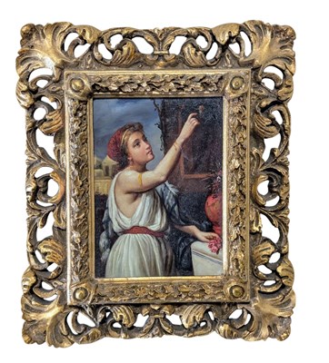 Lot 470 - MANNER OF ANGELICA KAUFFMANN - NEOCLASSICAL STYLE OIL ON PANEL