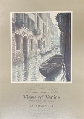 Lot 47 - UGO BARACCO - VIEWS OF VENICE - EXHIBITION GALLERY POSTER