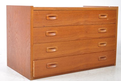 Lot 573 - BRITISH MODERN DESIGN - MID CENTURY TEAK WALL MODULAR CHEST OF DRAWERS