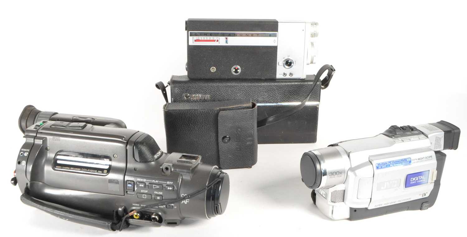 Lot 356 - COLLECTION OF VIDEO CAMERAS - SONY - JVC - CANON