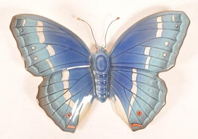 Lot 171 - BESWICK - MID CENTURY PORCELAIN PURPLE EMPEROR BUTTERFLY PLAQUE