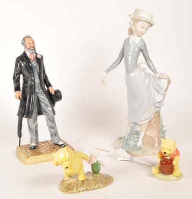 Lot 173 - THREE 20TH CENTURY ROYAL DOULTON FIGURES AND ONE LLADRO FIGURE
