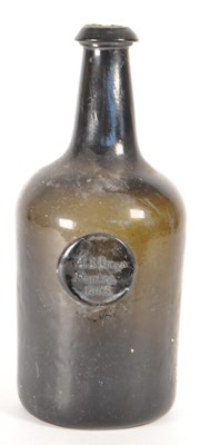 Lot 198 - EARLY 19TH CENTURY GLASS WINE BOTTLE