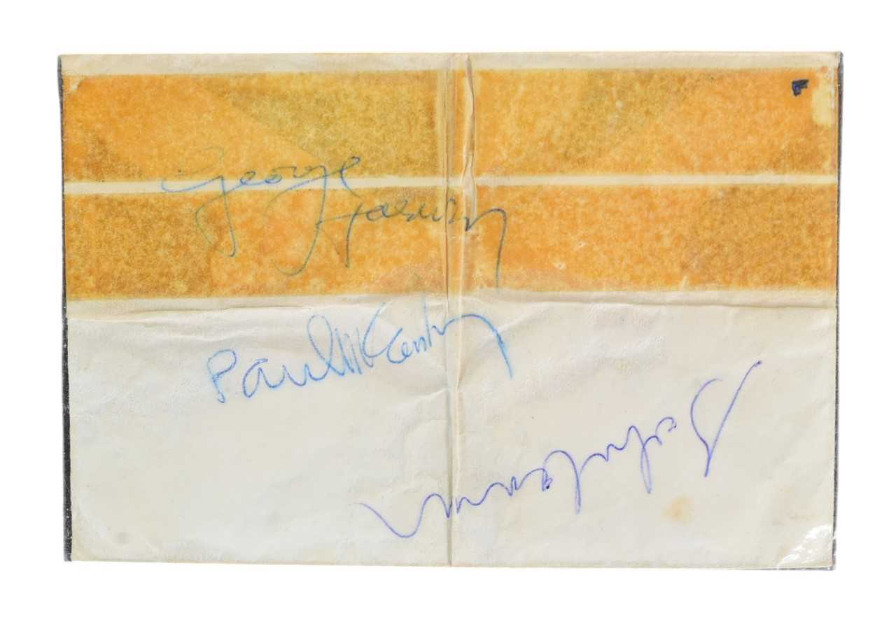 Lot 10 - THE BEATLES - TRIO OF AUTOGRAPHS OBTAINED IN NEWQUAY, 1967