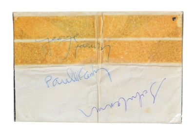 Lot 10 - THE BEATLES - TRIO OF AUTOGRAPHS OBTAINED IN NEWQUAY, 1967