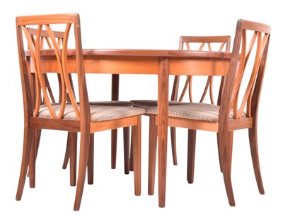 Lot 410 - G PLAN - RETRO TEAK DINING TABLE AND MATCHING CHAIRS