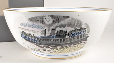 Lot 1 - ERIC RAVILIOUS FOR WEDGWOOD THE BOAT RACE REISSUE BOWL