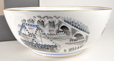 Lot 1 - ERIC RAVILIOUS FOR WEDGWOOD THE BOAT RACE REISSUE BOWL
