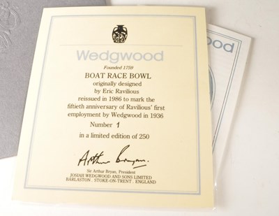 Lot 1 - ERIC RAVILIOUS FOR WEDGWOOD THE BOAT RACE REISSUE BOWL