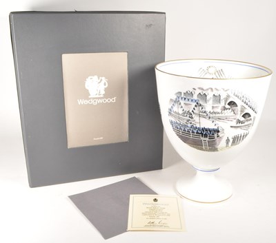 Lot 195 - ERIC RAVILIOUS FOR WEDGWOOD - THE BOAT RACE REISSUE VASE