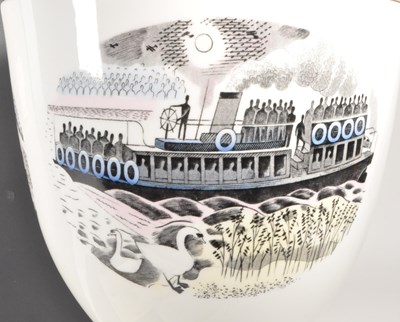 Lot 195 - ERIC RAVILIOUS FOR WEDGWOOD - THE BOAT RACE REISSUE VASE