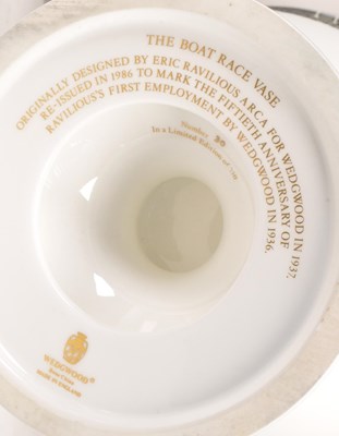 Lot 195 - ERIC RAVILIOUS FOR WEDGWOOD - THE BOAT RACE REISSUE VASE