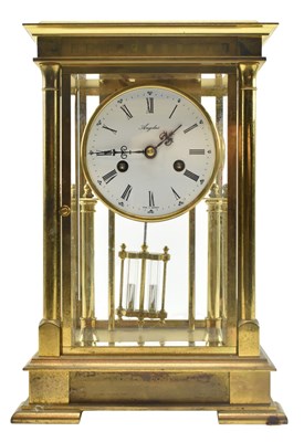 Lot 623 - ANGELUS - A 2OTH CENTURY REPRODUCTION BRASS MANTEL CLOCK