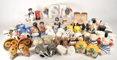 Lot 447 - COLLECTION OF NOVELTY SALT AND PEPPER SHAKERS