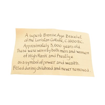 Lot 264 - BRONZE AGE BANGLE