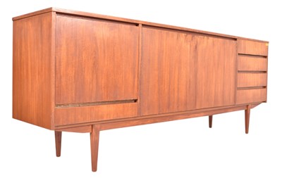 Lot 450 - LARGE MID CENTURY DANISH INSPIRED TEAK SIDEBOARD