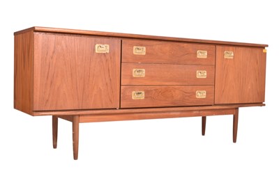 Lot 536 - LARGE MID CENTURY TEAK SIDEBOARD CREDENZA