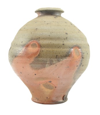 Lot 39 - STEPHEN PARRY - EARTHENWARE VASE OF OVOID FORM